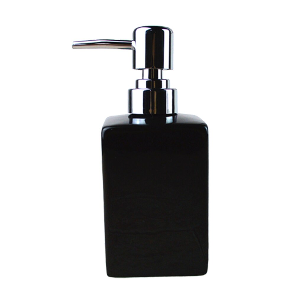 320ml Bathroom Kitchen Hotel Soap Bottle Ceramic Lotion Liquid Soap Dispenser Storage Bottle Shampoo Wash Hair Container: black