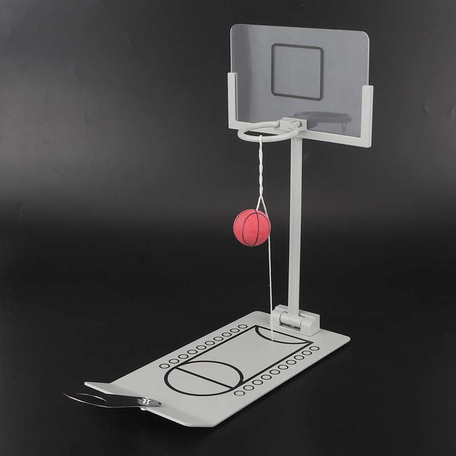 Miniature office desktop ornament sjove mini basketball hoop legetøj dekoration basketball hoop legetøj brætspil til basketball elsker