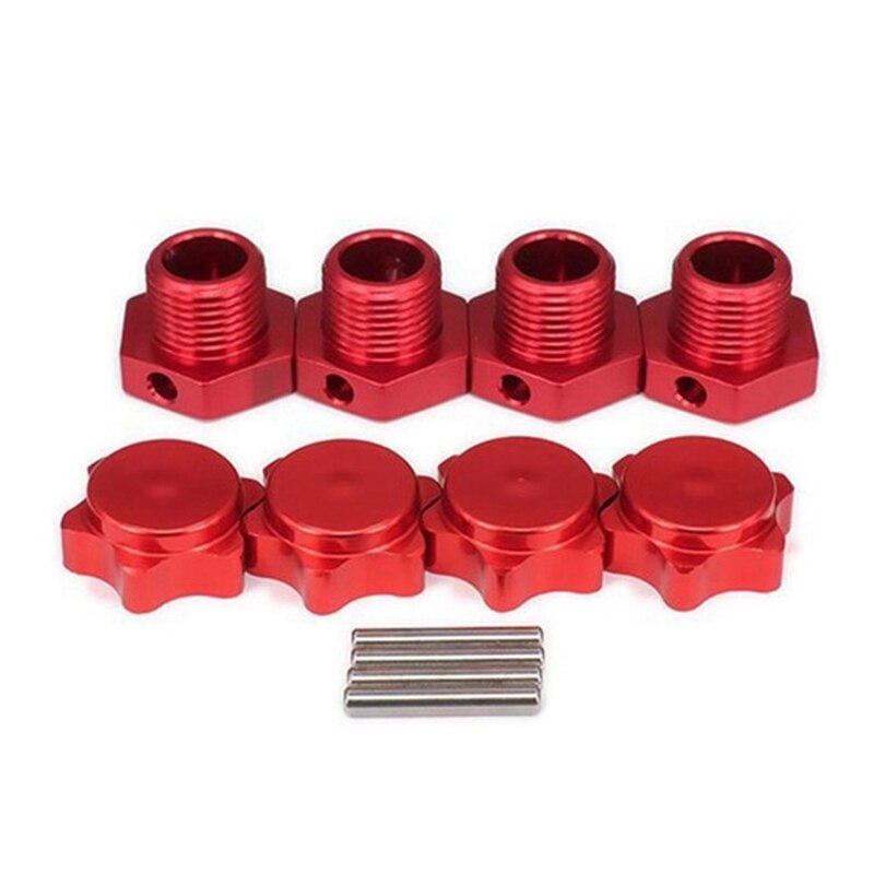Hsp 1/8 varaosien renkaat adapteriin pulttia 4 kpl / erä 17mm alumiini hex navat nastat rc-auton 1/8 hsp joukkue c rc-auto