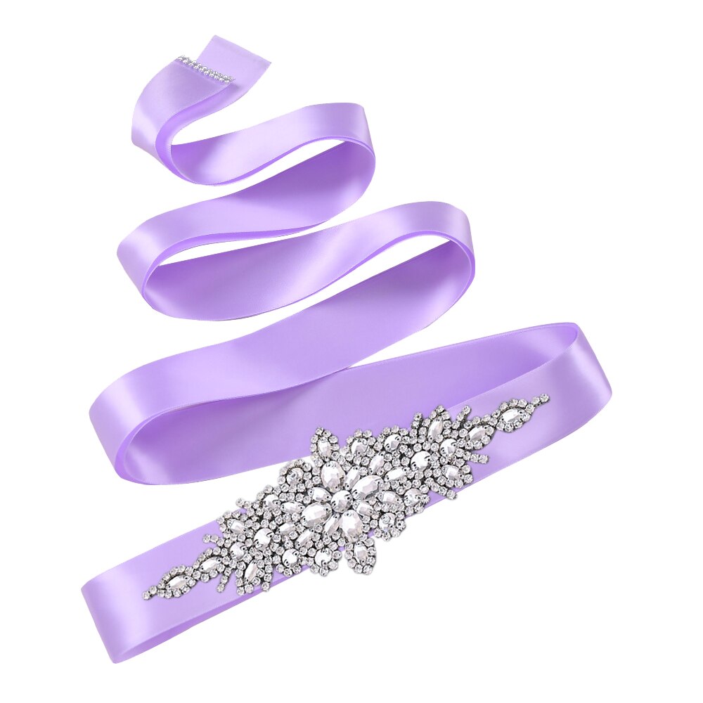 Topqueen  s01 brudebelte kvinner aftenkjole tilbehør perlebelte bredt rhinestone brudebelte brudebelte glitterbelte: Voilet