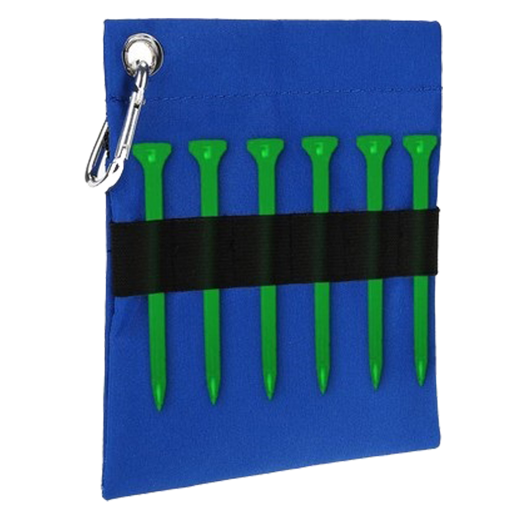 Portable Golf Tee Ball Storage Bag Golf Ball Accessory Pouch with Carabiner