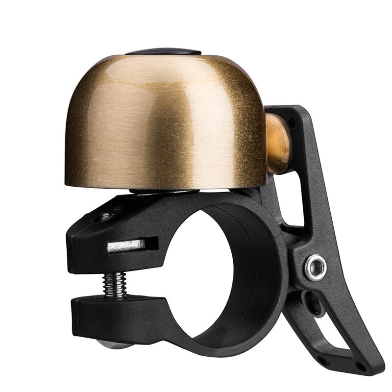 Timbre de bicicleta de montaña plegable, claxon Retro de cobre de 120dB, sonido pequeño, altavoz para bicicleta de carretera, accesorios para equipos de ciclismo: SD570A-Gold