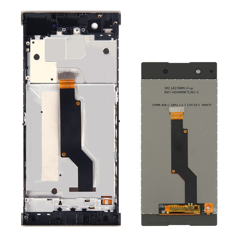 5.0 "grau aaa módulo de exibição para sony xperia xa1 lcd tela toque digitador assembléia com quadro ferramentas gratuitas