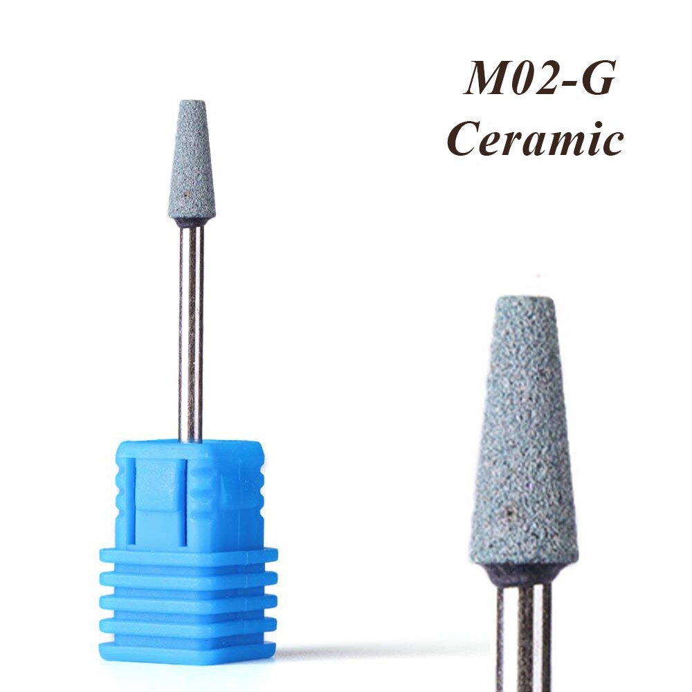 1 Pc Frezen Nail Boor Rubber Siliconen Keramische Polijsten Bestanden Gereedschap Voor Elektrische Manicure Pedicure Machine LA065-1: M02-G