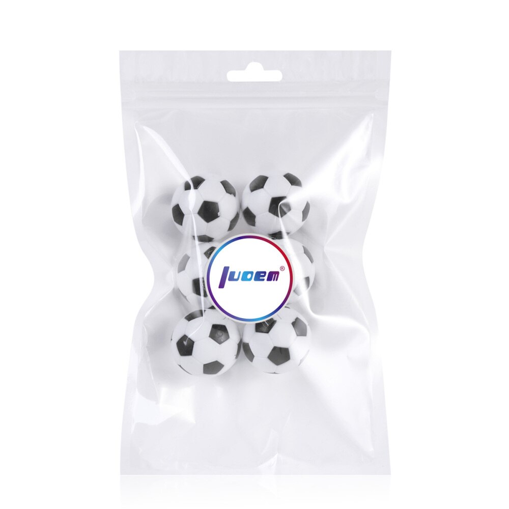 6Pcs 32Mm Tafel Voetbal Ballen Zwart/Wit