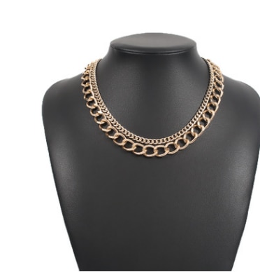 WG 17 Style Retro Multilayer Chain Element Clavicle Chain Choker Necklace Personality Thick Statement Necklace Pendnats: 7978