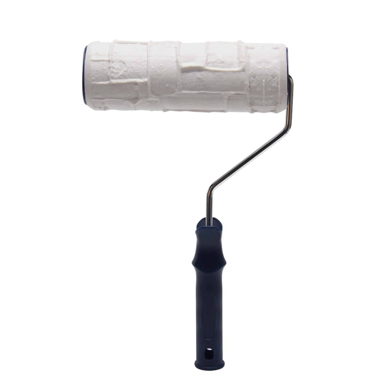 8 inch verfroller met reliëfpatroon en handvat, kwast, korrelig, kartelen, doe-het-zelf, muurtextuur, rubber, woondecoratie