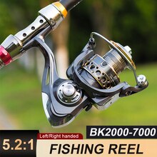 Fishing Spinning Reel 4.7:1 Ratio Ultra Smooth Wooden Knob Powerful Fishing Reel for Freshwater Saltwater Metal Fishing Vessel