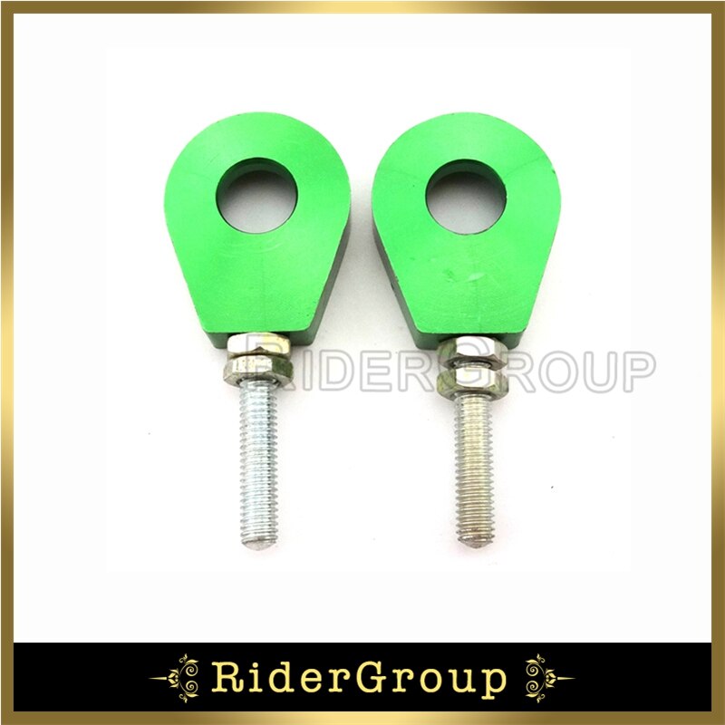 Chain Adjuster 12mm Tensioner Alex Block For Pit Dirt Motor Bike SSR Lifan YX Stomp BSE DHG TTR Motorcycle: Green