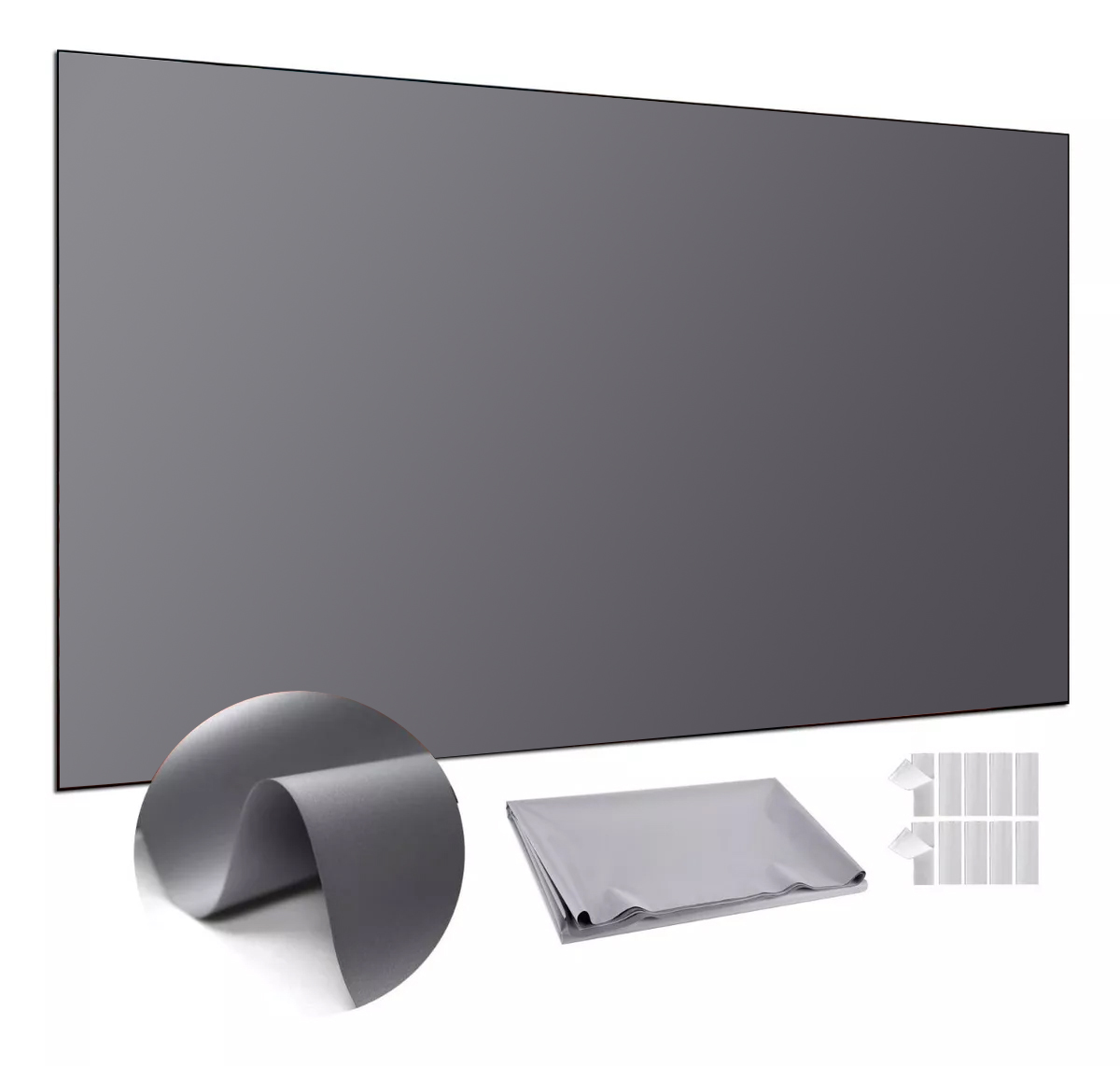 Tragbare Projektor-Leinwand, Heimkino, 100 Zoll, Metallprojektionsleinwand, 2,4 Verstärkung, 169 Filmleinwand für 4K 1080P 3D-Projektoren