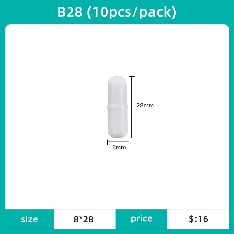 JOANLAB Magnetic Stirrer Bar Size 15mm 20mm 25mm 28mm 30mm 35mm 40mm PTFE Magnetic Stirrer Mixer Stir Bars 10 pcs Lab Supplies: 28mm 10 pcs