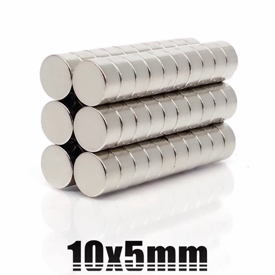 50 Stuks Ronde Magneet 10X1 10X2 10X3 10X4 10X5 10X8 10X10 Mm Neodymium Magneet Permanente Ndfeb Super Sterke Krachtige Magneten 10X2