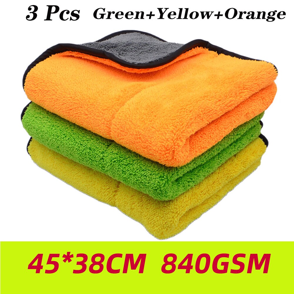 Mikrofiberhåndklæde bilrengøring tørringsklud hemming bilplejeklud detaljering vaskehåndklæde til toyota полотенце из микрофибры: 3 stk. 45 x 38cm