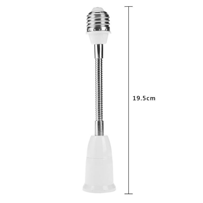 Fleksibel udvid  e27-e27 lampe pære adapter stikforlænger konverter adapter væg lampe sokkel holder inde hjem: 19.5cm