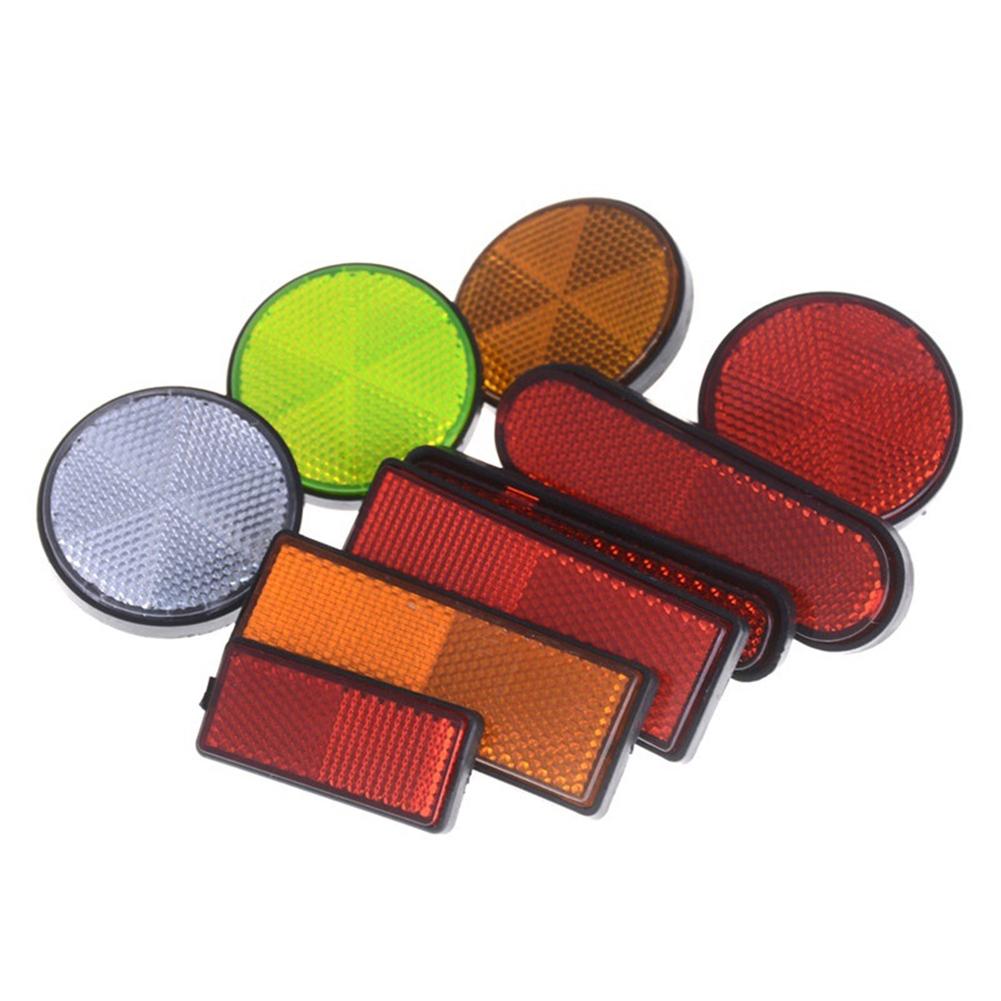 Cinta de advertencia redonda rectangular, calcomanías reflectantes de seguridad para coche, motocicleta, bicicleta, caravana, camión, tornillo de seguridad, 2 uds.