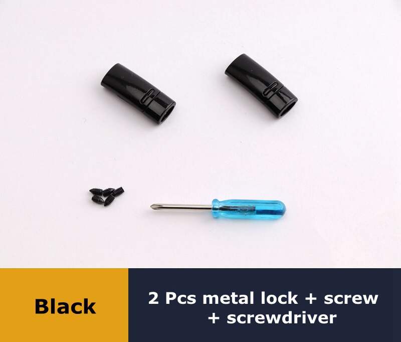 Lacci magnetici chiusura in metallo fibbia adatta a tutti i tipi di scarpe lacci pigri fibbia bambino adulto casuale unisex senza lacci: nero