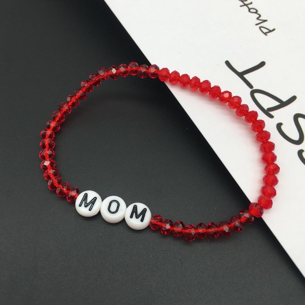 OMY buchstaben perlen Armbinde für frauen neue bunte worte namen armbänder der frauen mädchen FROHE Weihnachten: Mama