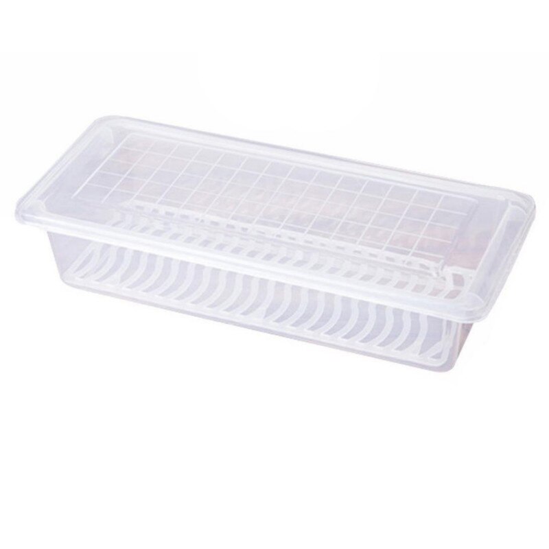 Removable Drain Plate Tray Fridge Food Fresh Keep Fruits Vegetables Meat Fish Storage Box Containers Organizer Kitchen Tools: Default Title