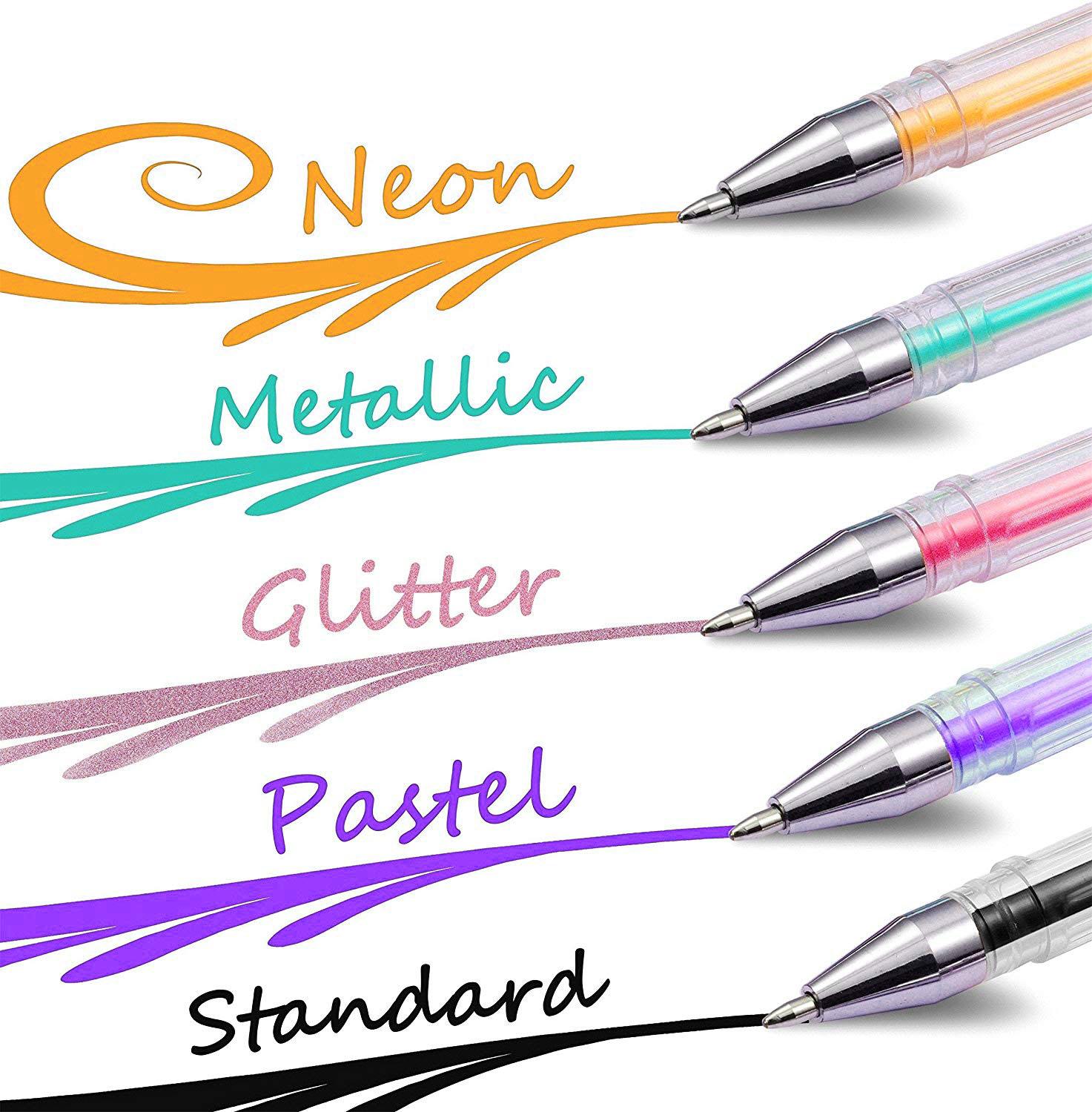 Gel Pennen Voor Volwassen Kleuring 12 Tot 120 Kleuren Set Met Glitter Metallic Neon Pastel Swirl Kleuren, ook Perfect Coloring Set