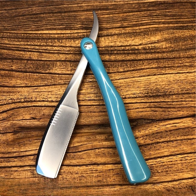 Japanese Feather Razor Manual Folding Secure Shaver Men's Hair Beard Trimmer Barber Shop Hairdressing Shaving Blade Holder Y0705: Orange