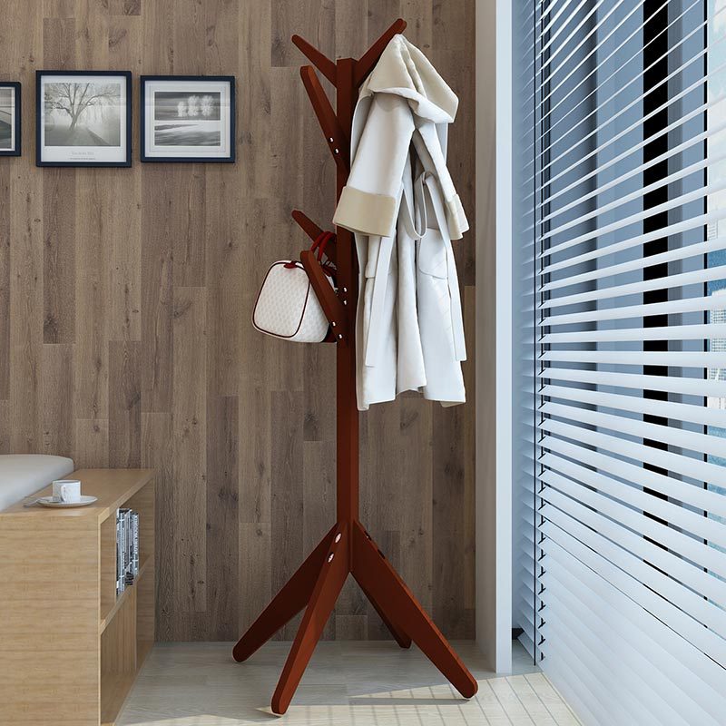 Moderne Boom-Vormige Massief Hout Hoed Rack Hanger Eenvoudige Stands Shelf Kledingstuk Rack Creatieve mobiele hangen pakket rack