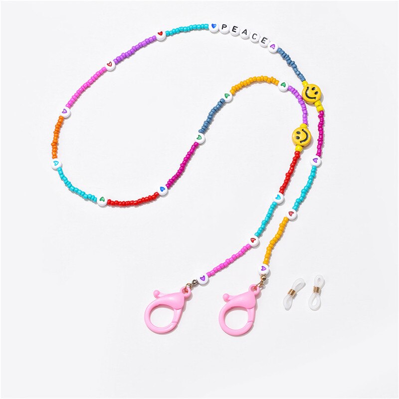 Chaîne de masques Boho pour femmes, colliers Boho, ras du cou, bijoux et lettres, colorées à la ,: 20313