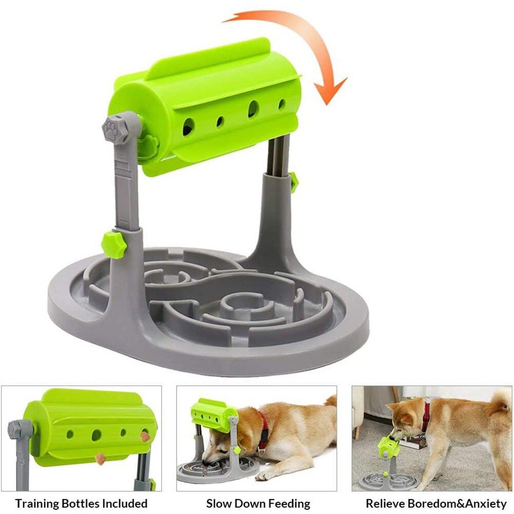 Dog Cat IQ Interactive Food Puzzle Toy Dogs Treat Boredom Dispensing Slow Feeder Anxiety Train Smart Feeder