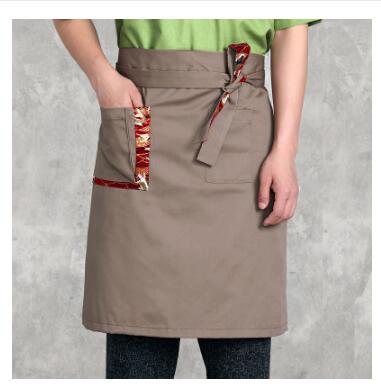 Japanese cuisine apron Man&Woman Restaurant Waiter's apron Sushi apron: Gray