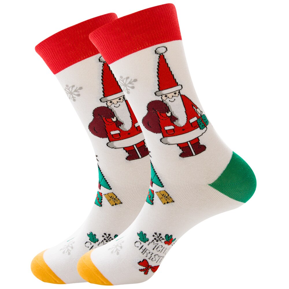 Christmas Socks Happy Socks Men Women Funny Santa Claus Christmas Tree Snow Elk Cotton Harajuku Year: 7