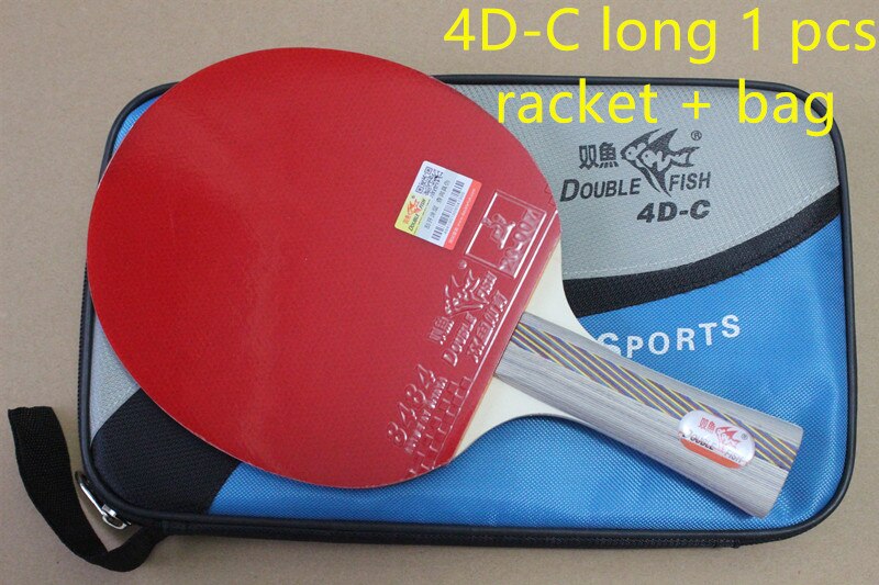 original double fish D Series Table tennis rackets . finished product Table tennis racquet: 4D C long cloth bag