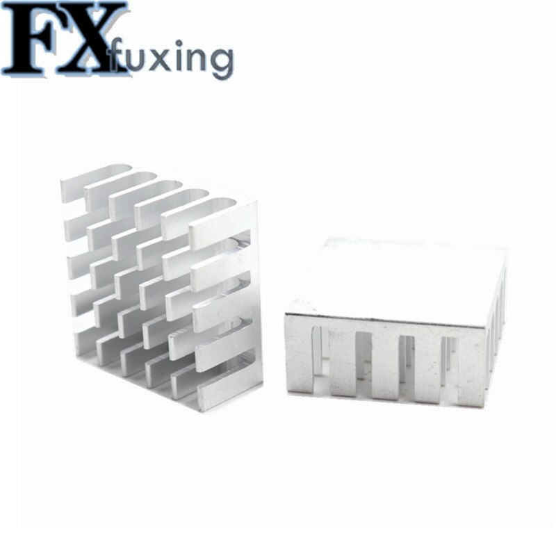 10 Pcs Heatsink Cooling Fin Aluminium Radiator Cooler Koellichaam Voor Ic Chip Led Zilver 22*22*10mm Zwart 22X22X10mm Led Radiator