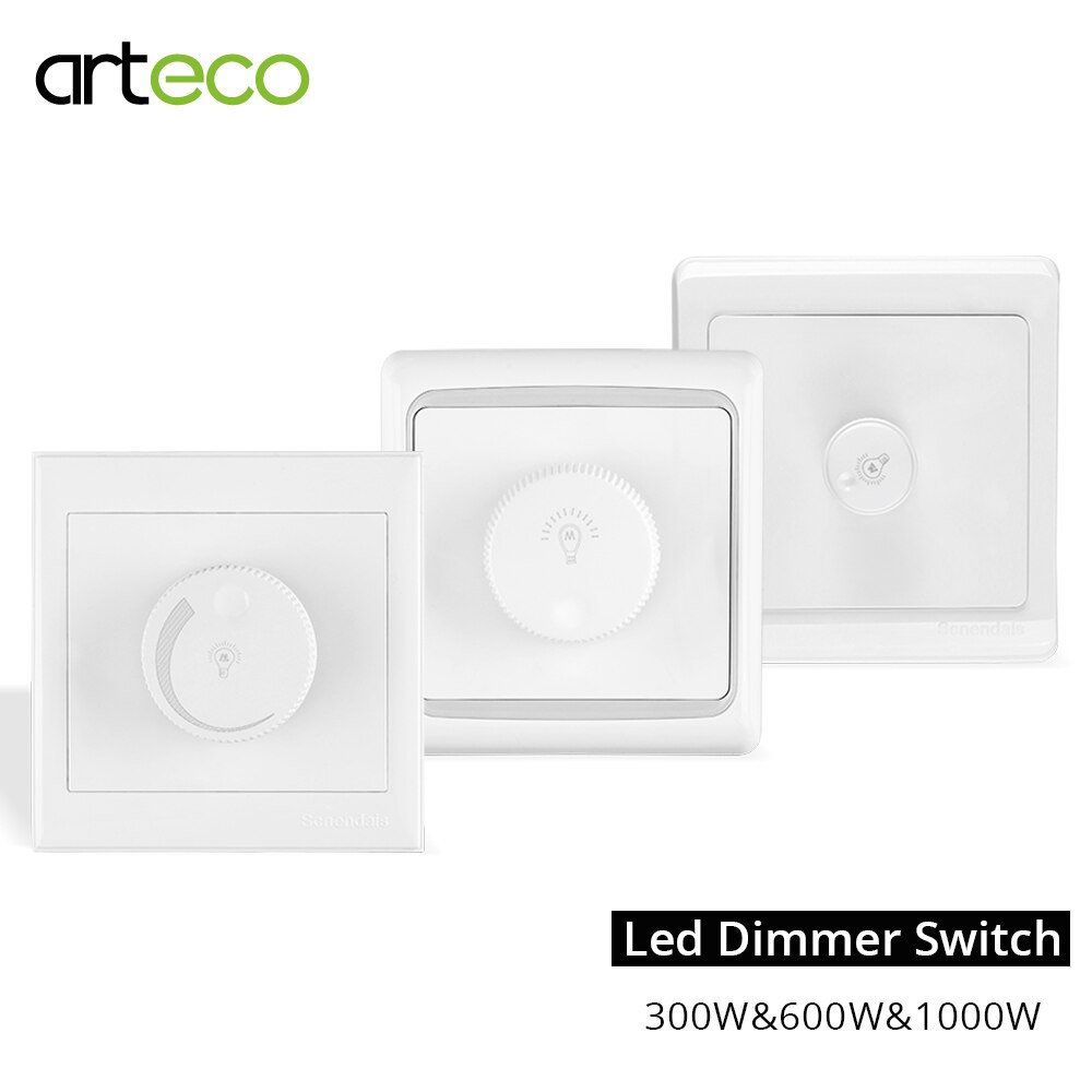 220V LED Dimmer Switch 300W 600W 1000W Adjustable Brightness Light Controller For Dimmable Ceiling Downlight Spotlight Bulb Lamp