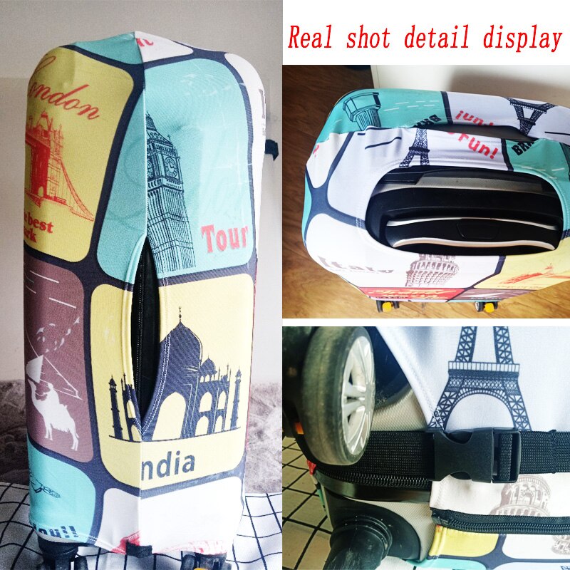 TLDGAGAS 3D Digital Stretch Fabric Luggage Protective Cover Suit 18-32 Inch Trolley Suitcase Case Covers Travel Accessories