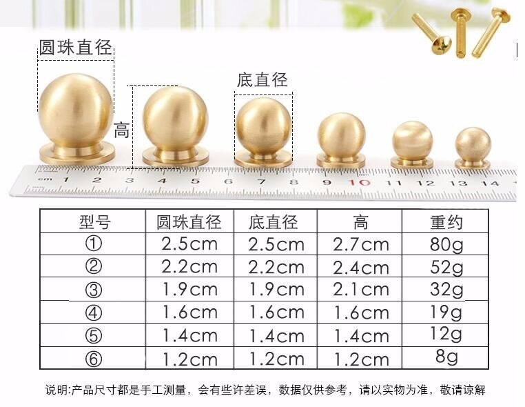 Brass handle drawer wardrobe door solid handle single hole oak door handle accessori armadio cabinet making tools kitchen