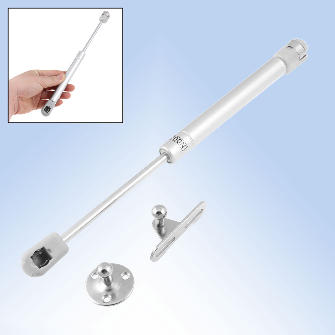 UXCELL Silver Tone Gray 100N Load High Pressure Compressed Gas Spring Strut 10Kg