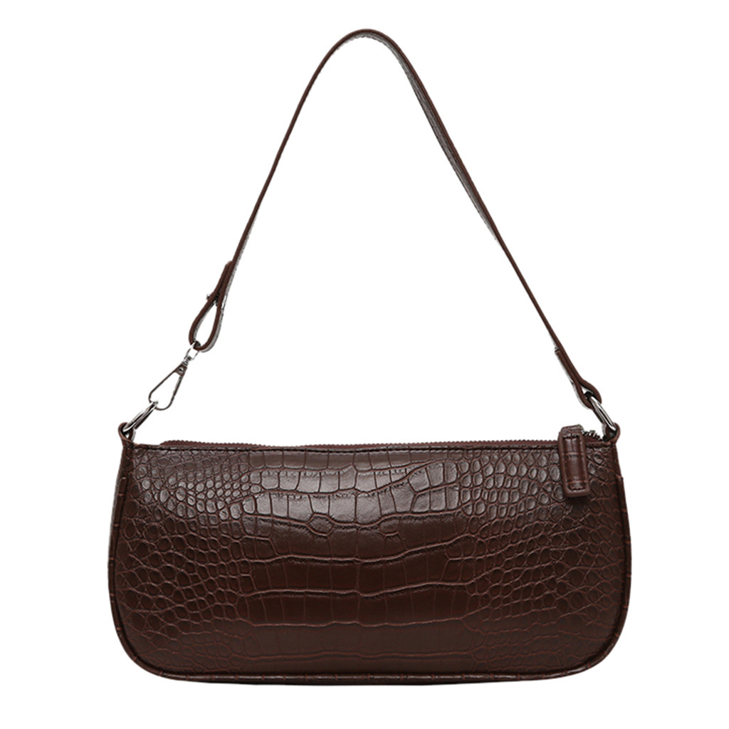 OCARDIAN Elegante vrouwen Retro Lederen Vrouwelijke Tas Met Rits Messenger Bags Dames Casual Eenvoudige Schoudertassen Jul9: Brown