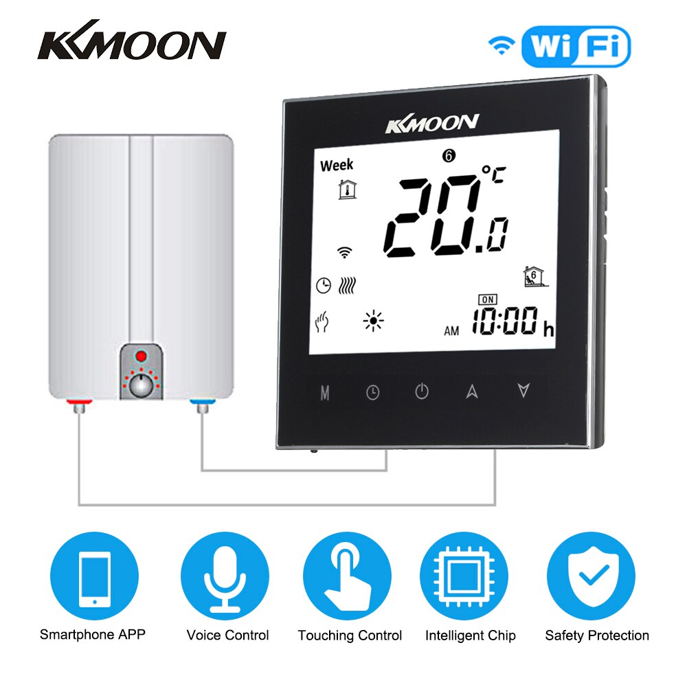 5A WiFi Smart Thermostat Temperature Controller for Water/Gas Boiler Heating Works with Alexa Google Home & Voice Control