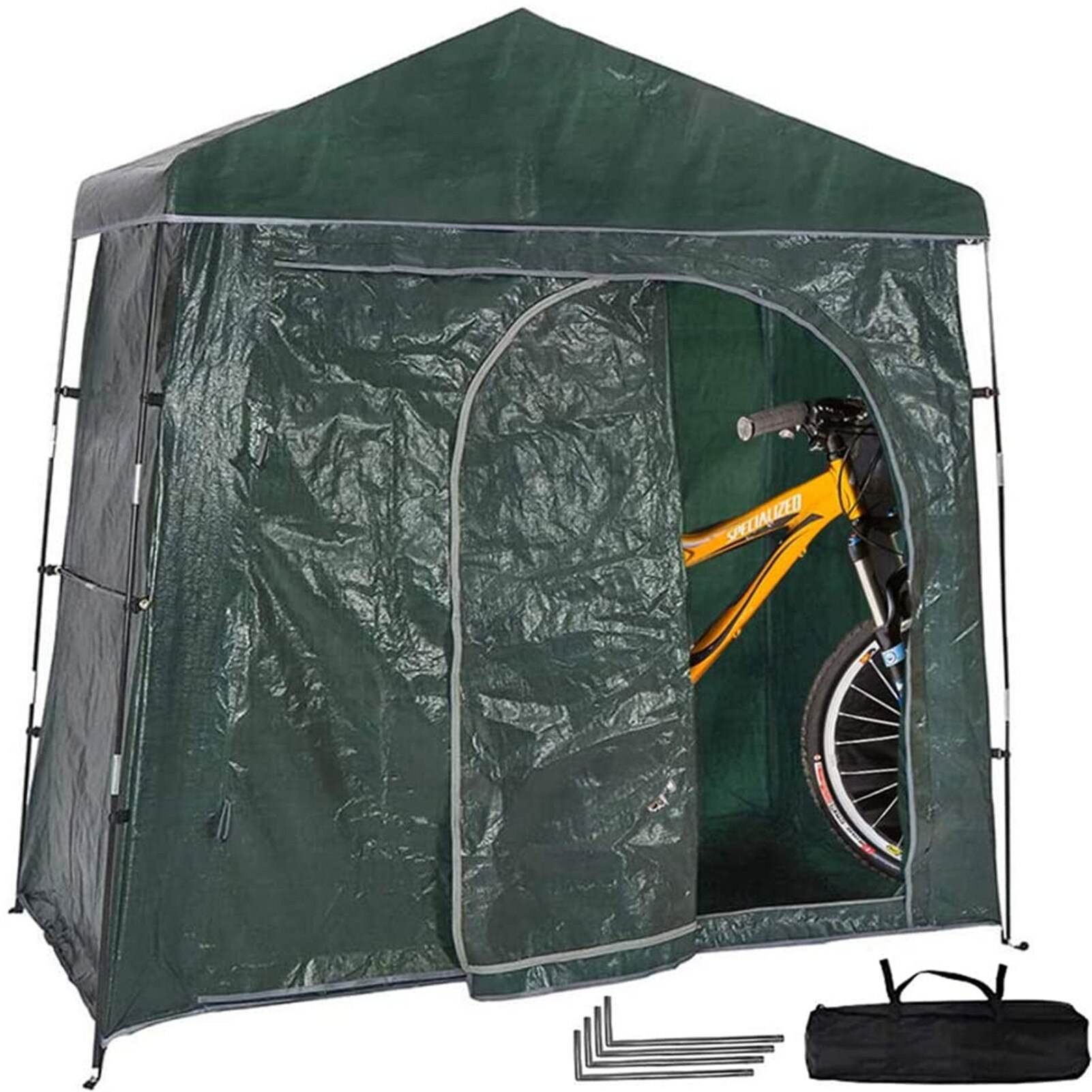 Waterproof Outdoor Camping Tent For Bike Storage Shed PE Bicycle Storage Shed Window Camping Sunshelter Accessories