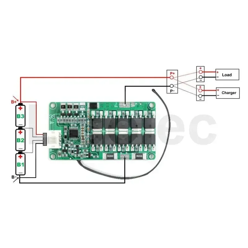 12 V 3S 4S Lifepo4 Li-Ion BMS mit Gleichgewicht NTC 18650 Lithium-Batterie 20 A 40 A 50 A 100 A 150 A 200 A Ladung Entladung Schutz Bord