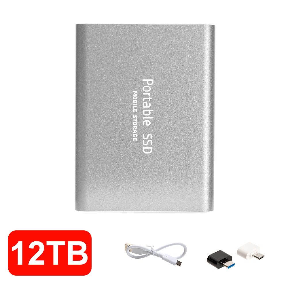 Bærbar ssd 1tb 2tb stk.) ekstern ssd usb 3.2 type-c ekstern harddisk hurtig lagring til bærbar pc telefon: Dyb blå