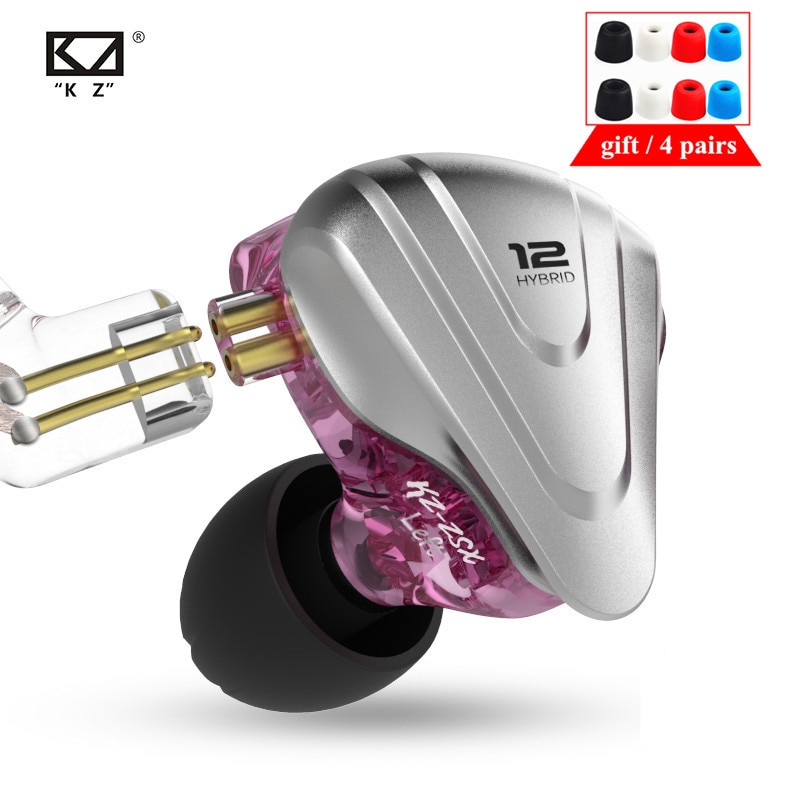 Kz Zsx 5BA 1DD 12 Unit Hybrid In-Ear Oortelefoon Hifi Metalen Headset Muziek Sport Kz Zax Asx Asf ZS10 Pro AS16 Zsn Pro C12 CA16 Vx