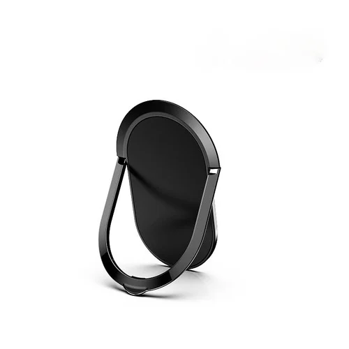 Suporte para celular realmente ultrafino, 0.2mm, anel magnético giratório 360, montado em carro, criativo, anel de metal, fivela, suporte: Branco