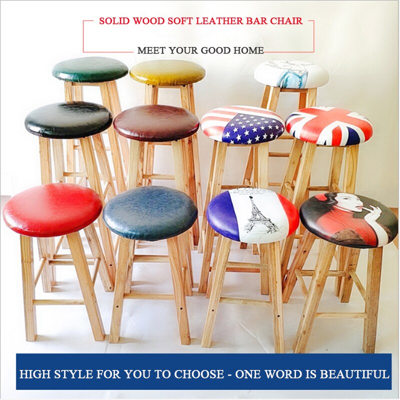 Bar Stoel Nordic Moderne Eenvoudige Huishoudelijke Massief Houten Bar Stoel Hoge Barkruk Bar Stoel Bar Bench Terug Leisure stoel