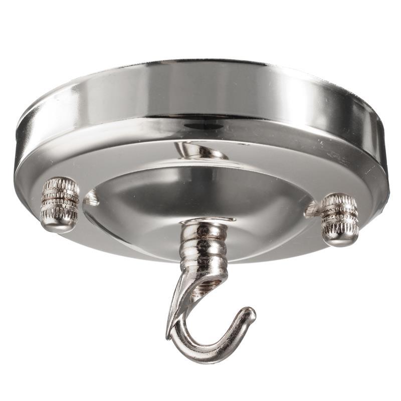 Retro Vintage Haak Plaat Houder Industriële Kroonluchter Met Haak Plafond Plaat Retro Lamp Accessoires: silver color