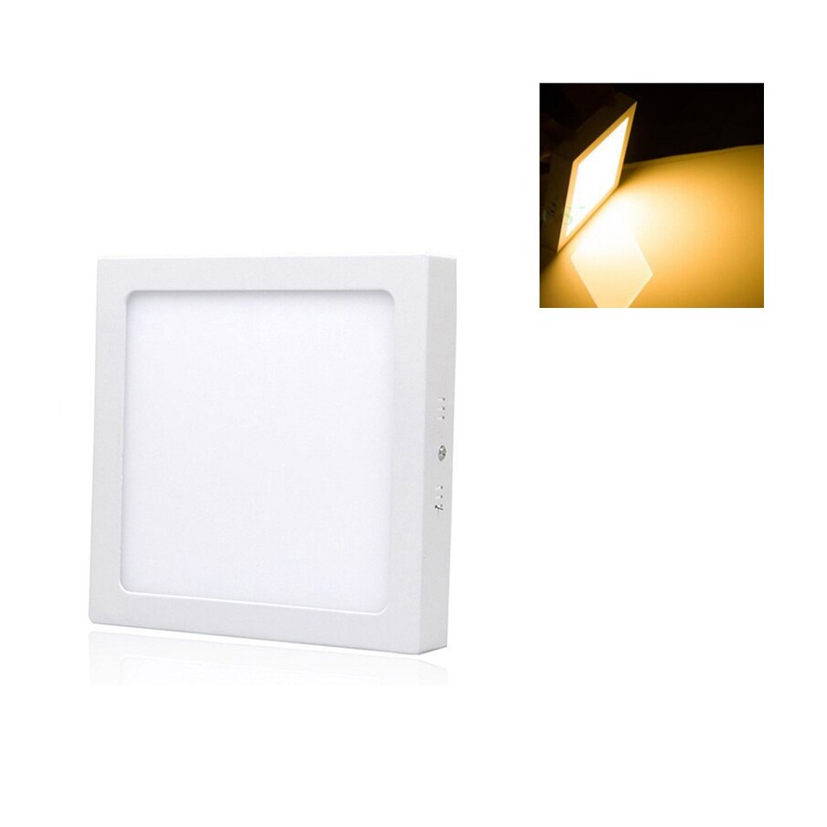 AC85-265V Led Panel Light Ceiling Lamp Surface Mounted Indoor Lighting Down Round/Square Style Lamp with Driver 6W 12W 18W 24W: Square warm white / 24W