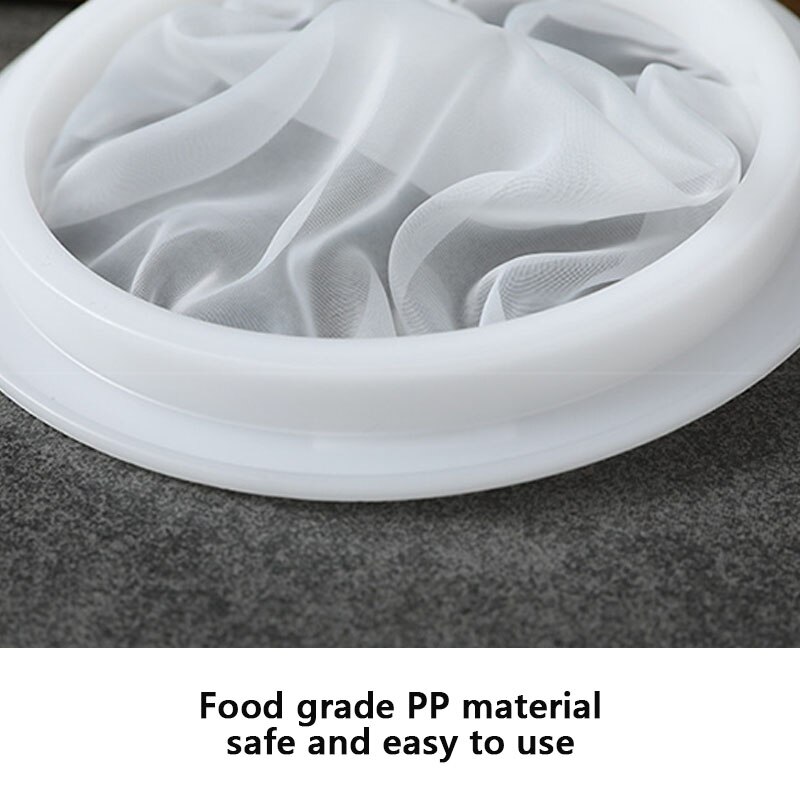 100/200/400 Mesh Kitchen Ultra-fine Mesh Strainer Filter Spoon Kitchen Nylon Mesh for Suitable for Milk Yogurt Soy Milk Coffee