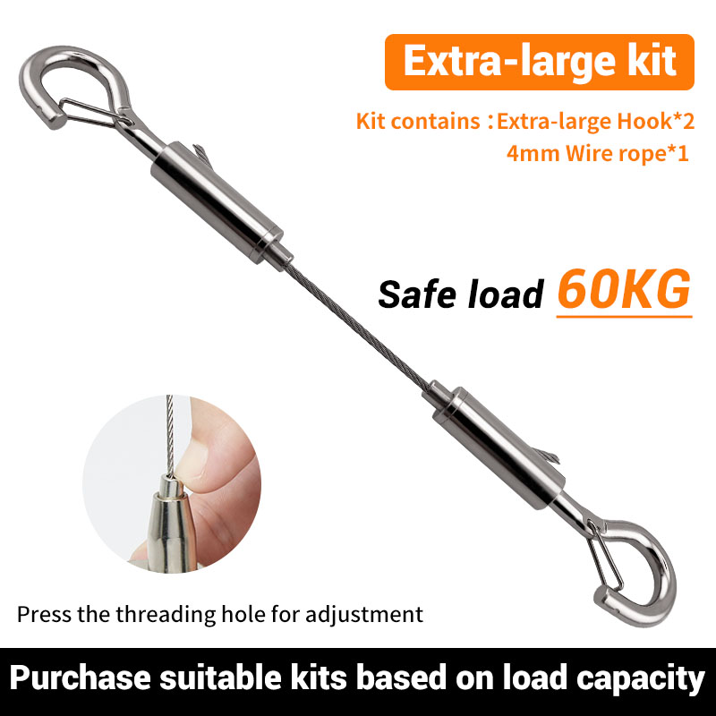 Adjustable Automatic Wire Rope Spring Hook Clothes... – Grandado