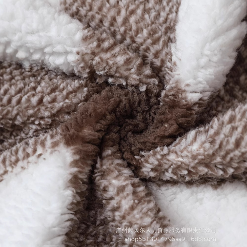 Damesjas Kaki herfst- en winterfleece geruit patroon Casual vest met vleermuismouwen voor dames