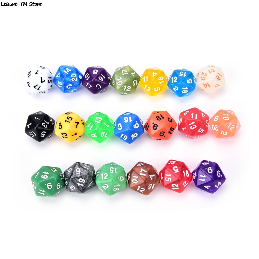 20 Side Digitale Dobbelstenen Nummer 1-20 Voor Rpg Game Dice Kleurrijke D20 Dobbelstenen Set