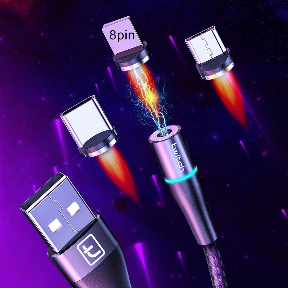 Cabo usb magnético de carregamento rápido, tipo c para carregador de dados e carregador de celular